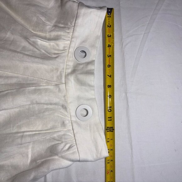 Womens Zimmermann Short Skort 100% Linen Ivory/White with Circle Button Detail 2 - Picture 9 of 12